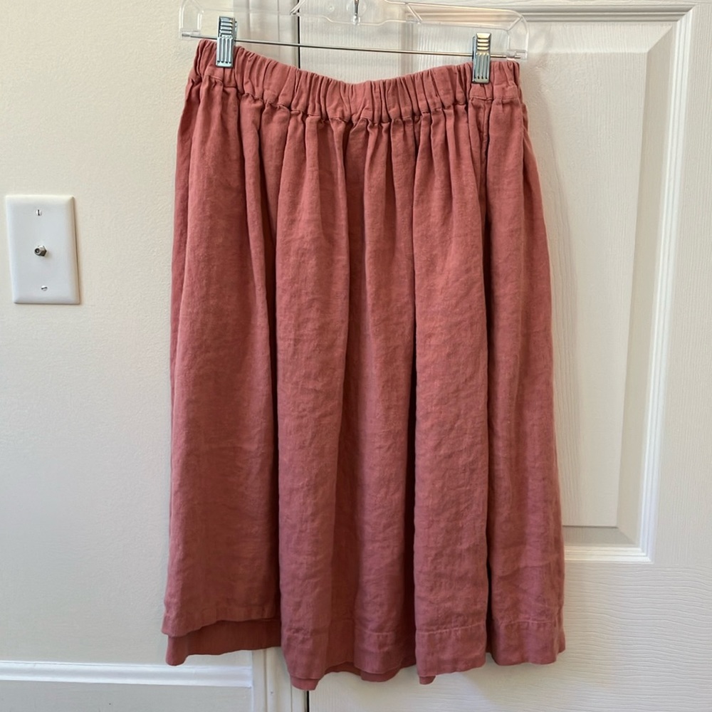Women’s A line coral skirt.